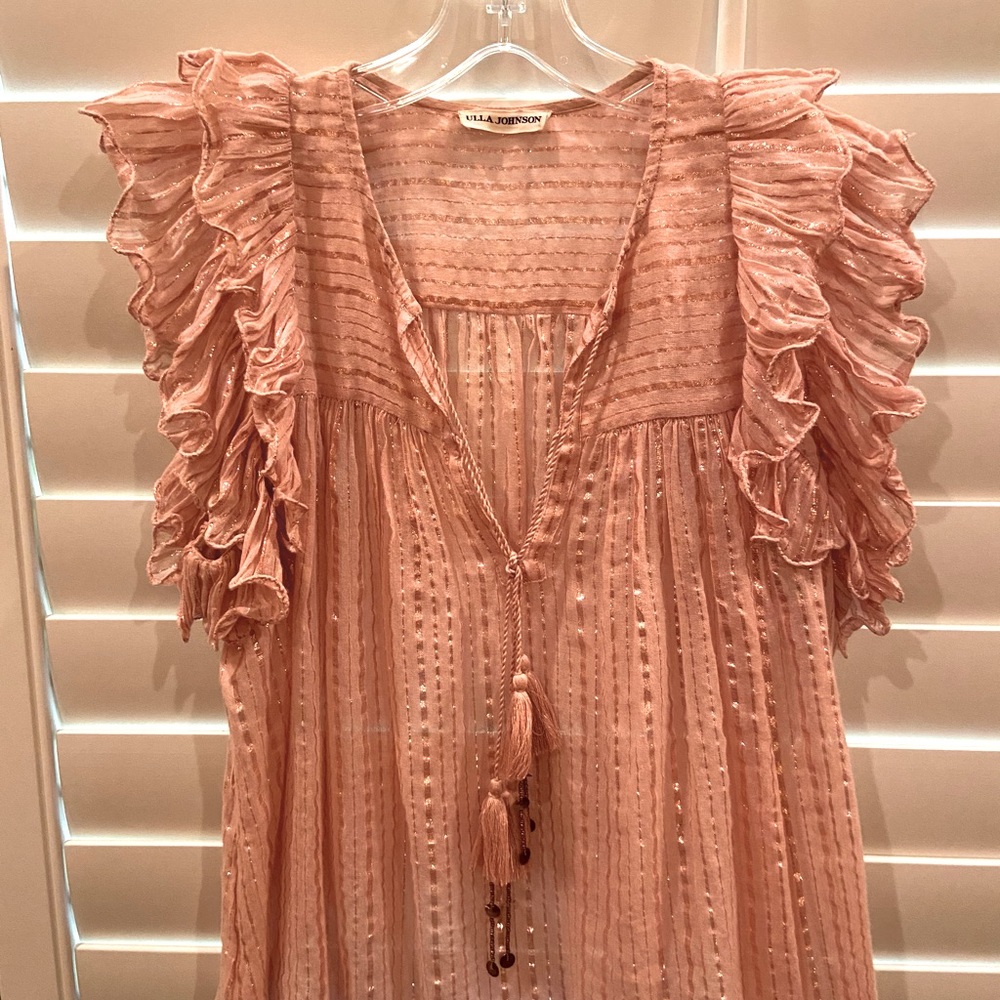 Ulla Johnson Rose blouse with metallic stripe
